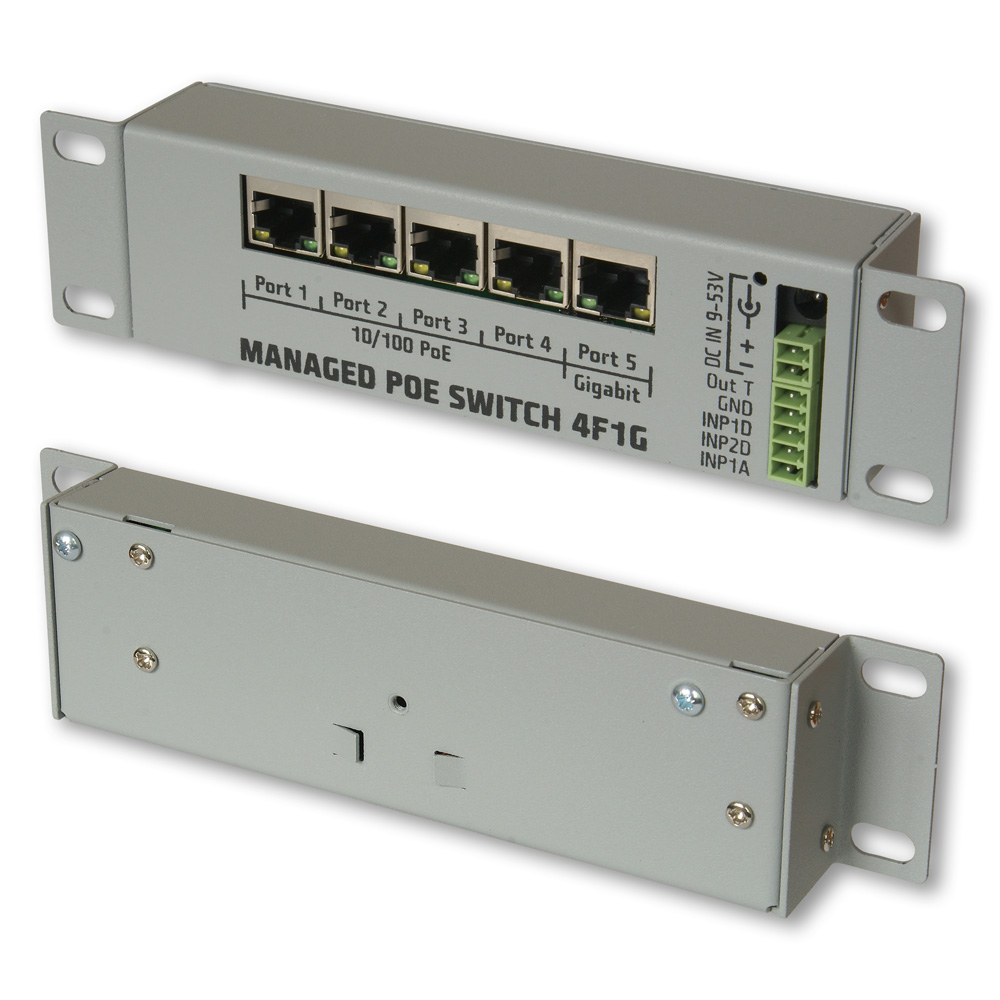 Managed switch 5 ports PoE 4F1G